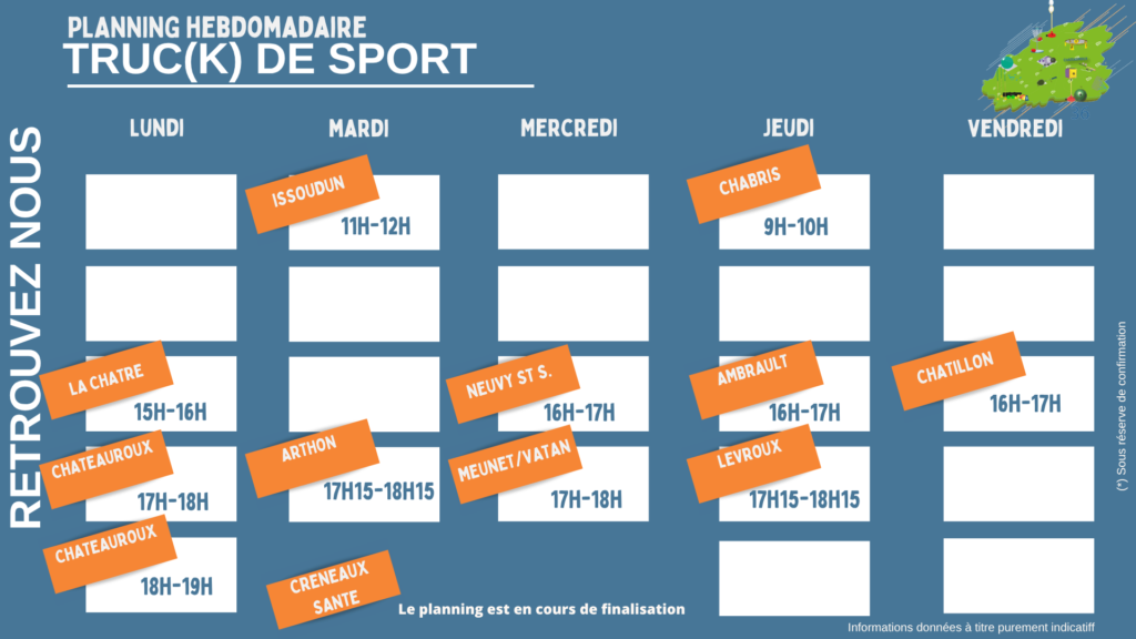 Planning 26 27 des ateliers sport santé